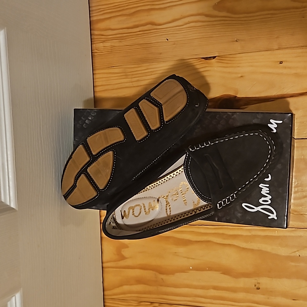 Sam Edelman black suede loafers